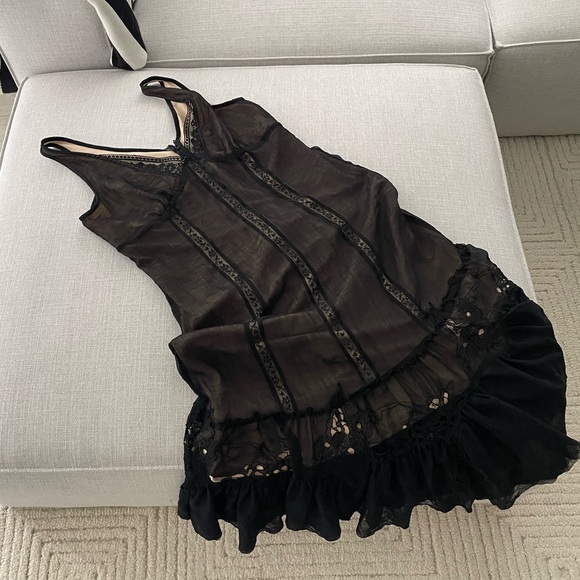 Vintage black mesh dress - Picture 4 of 7